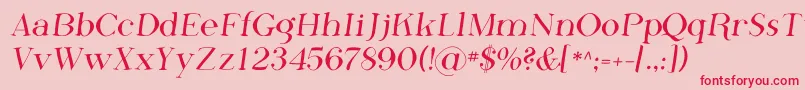PhosphorusFluoride-fontti – punaiset fontit vaaleanpunaisella taustalla