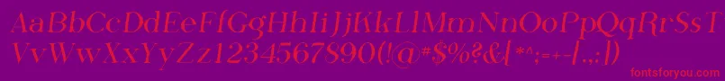 PhosphorusFluoride Font – Red Fonts on Purple Background