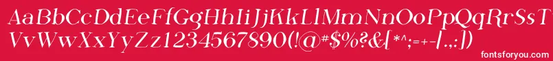 フォントPhosphorusFluoride – 赤い背景に白い文字