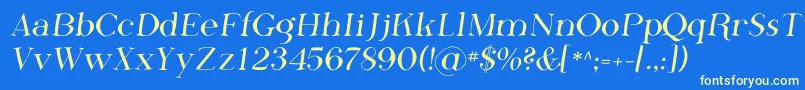 Czcionka PhosphorusFluoride – żółte czcionki na niebieskim tle