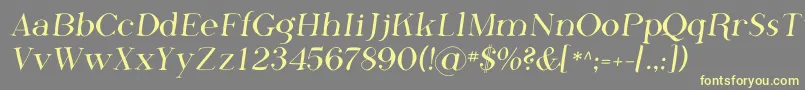 Шрифт PhosphorusFluoride – жёлтые шрифты на сером фоне