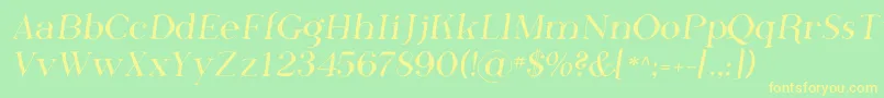 PhosphorusFluoride Font – Yellow Fonts on Green Background