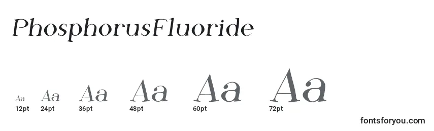 Tamaños de fuente PhosphorusFluoride