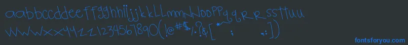 MtfNotebook Font – Blue Fonts on Black Background