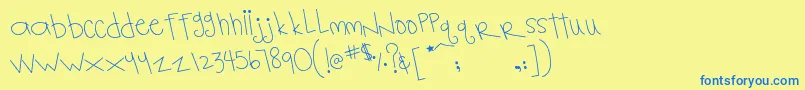 MtfNotebook Font – Blue Fonts on Yellow Background