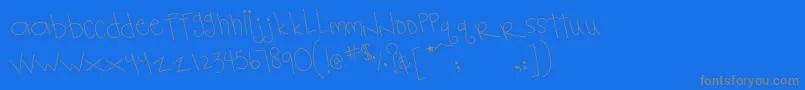 MtfNotebook Font – Gray Fonts on Blue Background
