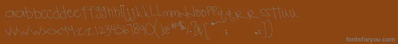 Weitere Informationen zur MtfNotebook-Schriftart MtfNotebook-Schriftart – Graue Schriften auf braunem Hintergrund