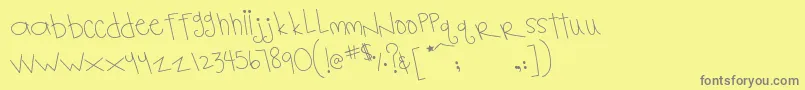 MtfNotebook Font – Gray Fonts on Yellow Background
