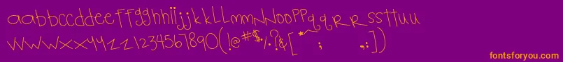 MtfNotebook Font – Orange Fonts on Purple Background