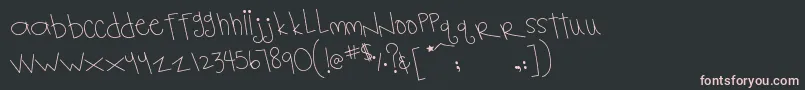 MtfNotebook Font – Pink Fonts on Black Background