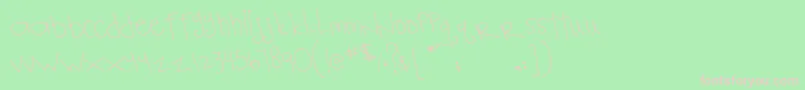 MtfNotebook Font – Pink Fonts on Green Background