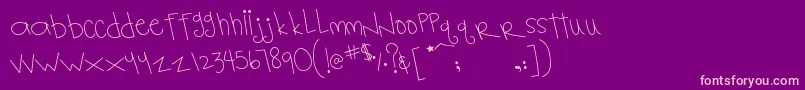 MtfNotebook Font – Pink Fonts on Purple Background