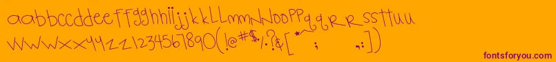 MtfNotebook Font – Purple Fonts on Orange Background