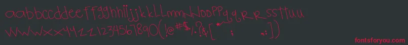 MtfNotebook Font – Red Fonts on Black Background