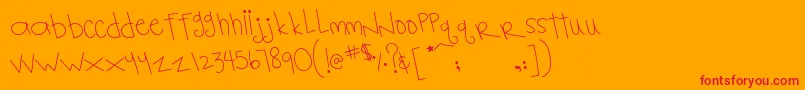 MtfNotebook Font – Red Fonts on Orange Background
