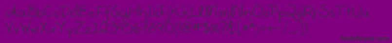 Alisha Font – Black Fonts on Purple Background