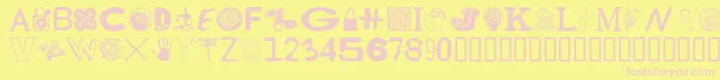 Cullit Font – Pink Fonts on Yellow Background