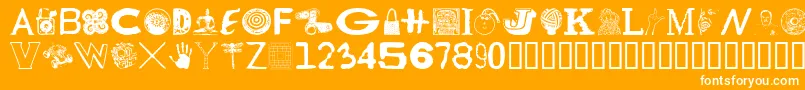 フォントCullit – オレンジの背景に白い文字