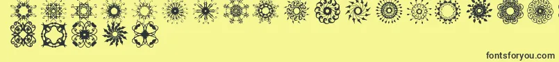 Rosette110621 Font – Black Fonts on Yellow Background