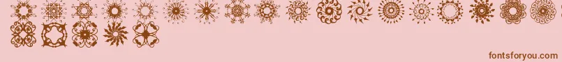 Rosette110621 Font – Brown Fonts on Pink Background