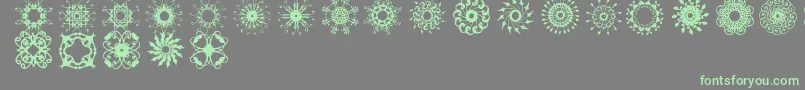 Rosette110621 Font – Green Fonts on Gray Background