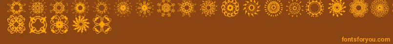 Rosette110621 Font – Orange Fonts on Brown Background