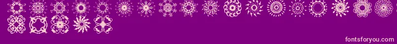 Rosette110621 Font – Pink Fonts on Purple Background