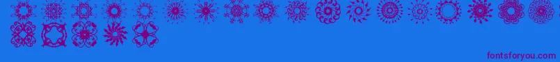 Rosette110621 Font – Purple Fonts on Blue Background