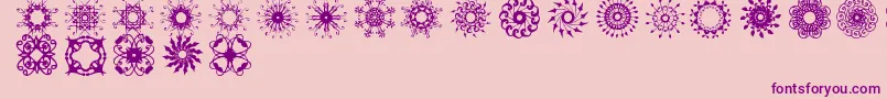 Rosette110621 Font – Purple Fonts on Pink Background