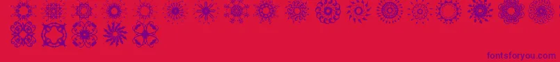 Rosette110621 Font – Purple Fonts on Red Background
