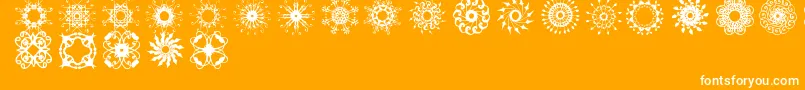 Rosette110621 Font – White Fonts on Orange Background