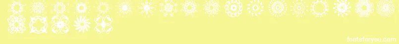 Rosette110621 Font – White Fonts on Yellow Background