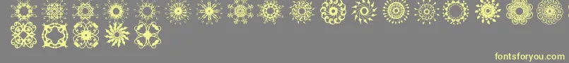 More about Rosette110621 Font Rosette110621 Font – Yellow Fonts on Gray Background