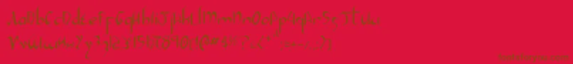 Шрифт XaphanIi – коричневые шрифты на красном фоне