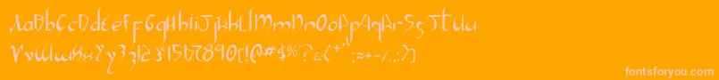 XaphanIi Font – Pink Fonts on Orange Background