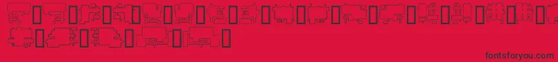 FutureBoxes Font – Black Fonts on Red Background
