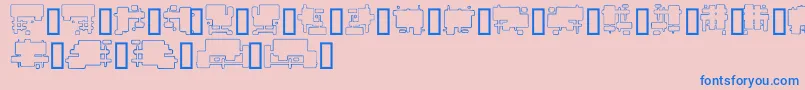 Шрифт FutureBoxes – синие шрифты на розовом фоне