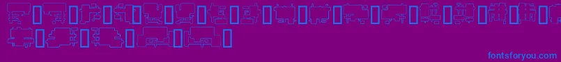 FutureBoxes Font – Blue Fonts on Purple Background