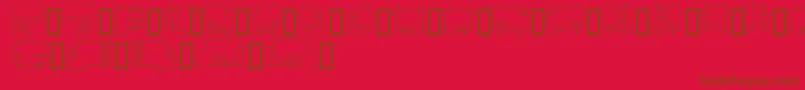 FutureBoxes Font – Brown Fonts on Red Background