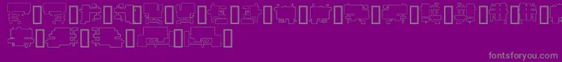 Police FutureBoxes – polices grises sur fond violet
