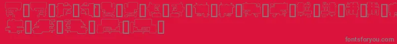 FutureBoxes Font – Gray Fonts on Red Background