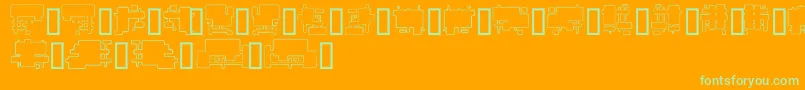 Police FutureBoxes – polices vertes sur fond orange