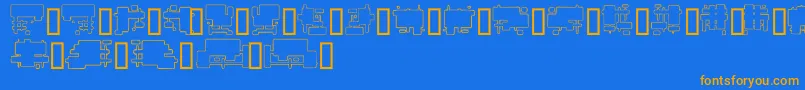 Шрифт FutureBoxes – оранжевые шрифты на синем фоне