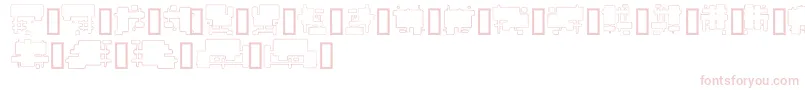 Fonte FutureBoxes – fontes rosa em um fundo branco