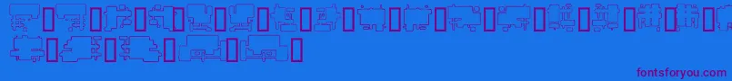 FutureBoxes Font – Purple Fonts on Blue Background