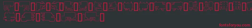 FutureBoxes Font – Red Fonts on Black Background