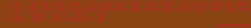 FutureBoxes Font – Red Fonts on Brown Background