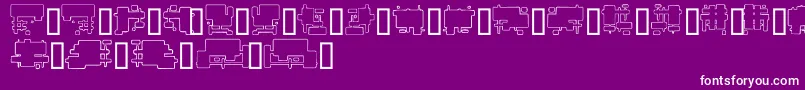 Fonte FutureBoxes – fontes brancas em um fundo violeta