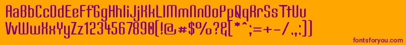 Kandidw Font – Purple Fonts on Orange Background