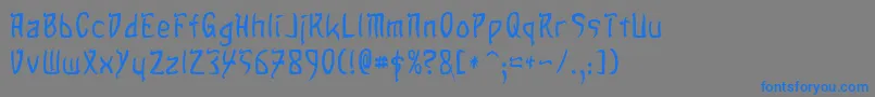 フォントSandsOfFireNormal – 灰色の背景に青い文字